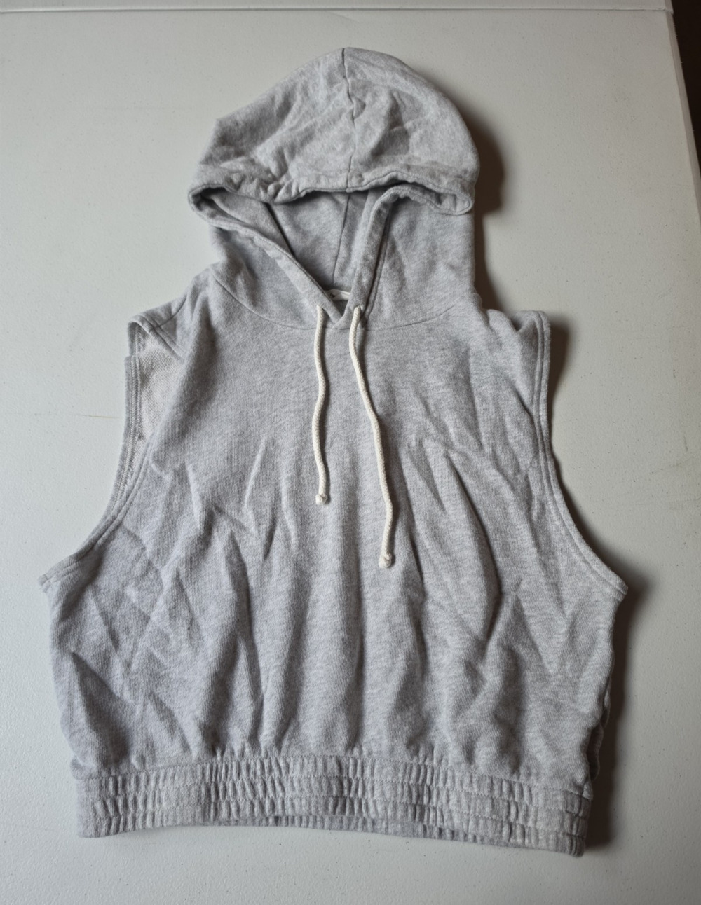 Aerie Gray Sleeveless Hoodie Women's S Athleisure Lounge Gym Cropped
